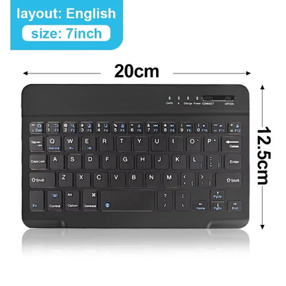 Mini Bluetooth Wireless Keyboard – Rechargeable for Laptop, Tablet & Phone (iOS/Android/Windows)