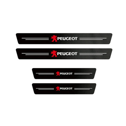 Car Accessories Car Door Sill Protector Welcome Pedal Decoration Leather Stickers For New Peugeot 206 208 207 3008 308 2008 107