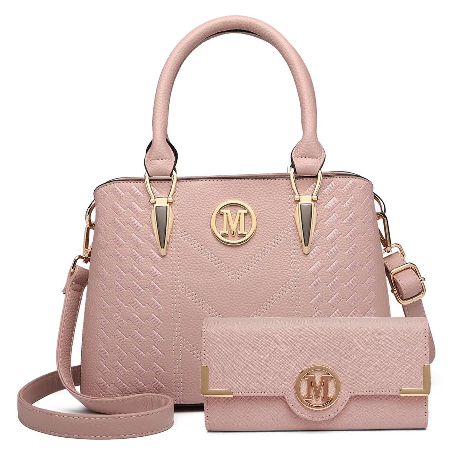 Miss Lulu WOMEN'S handbag Medium WOMEN'S Shopper Set Elegant PU leather handbag Ideal for Everyday Work