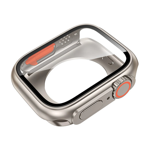 Screen Protector Cover for Apple Watch 46mm 44mm 45mm 40mm 41mm Hard PC Front Rear Bumper Case iwatch 10 9 8 7 6 Change To Ultra