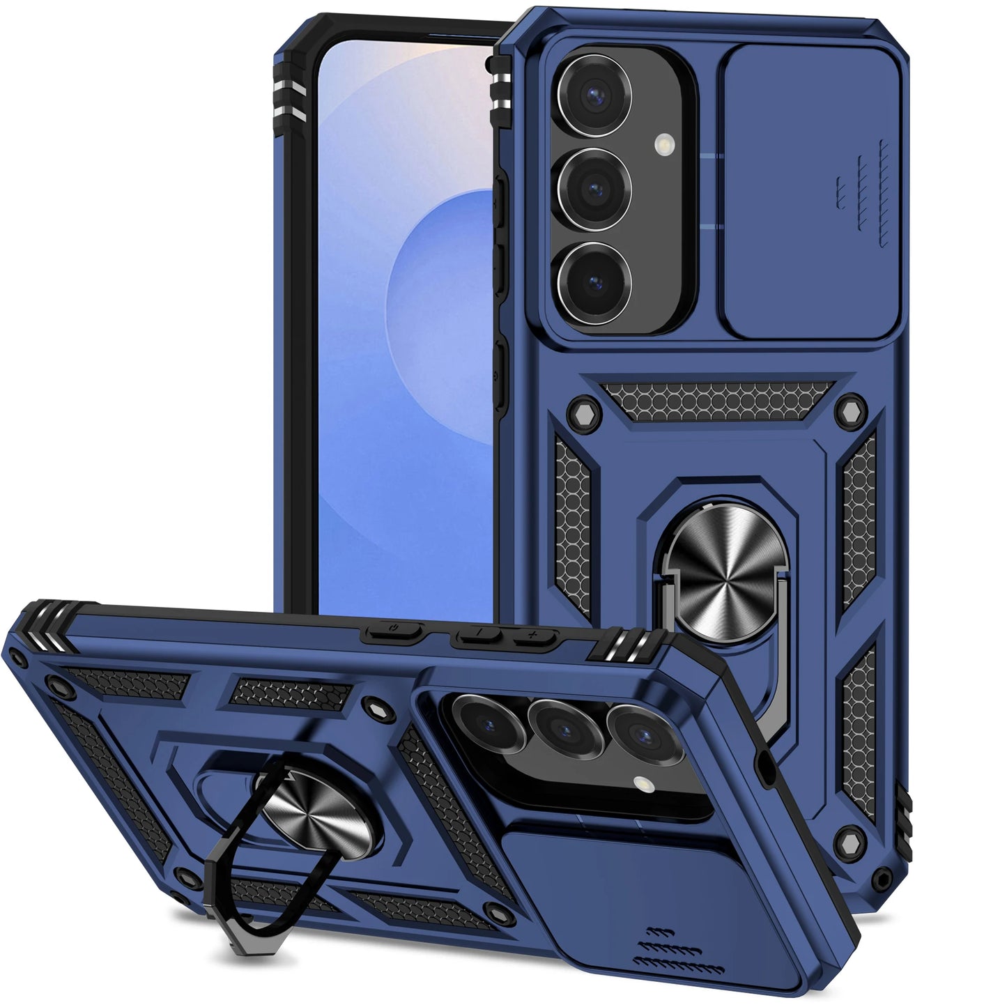 Armor Case For Samsung Galaxy S25 FE S25Edge A17 A07 A56 A26 A36 A16 A06 S25FE Coque Ring Holder Shockproof Lens Protect Cover