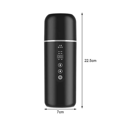 Portable Car Heating Cup 500ML – Smart Electric Travel Kettle with OLED Display