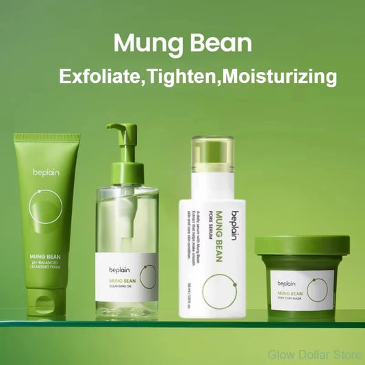 Korean Beplain Mung Bean Clay Mask & Cleansing Oil Set – Deep Clean Face Serum