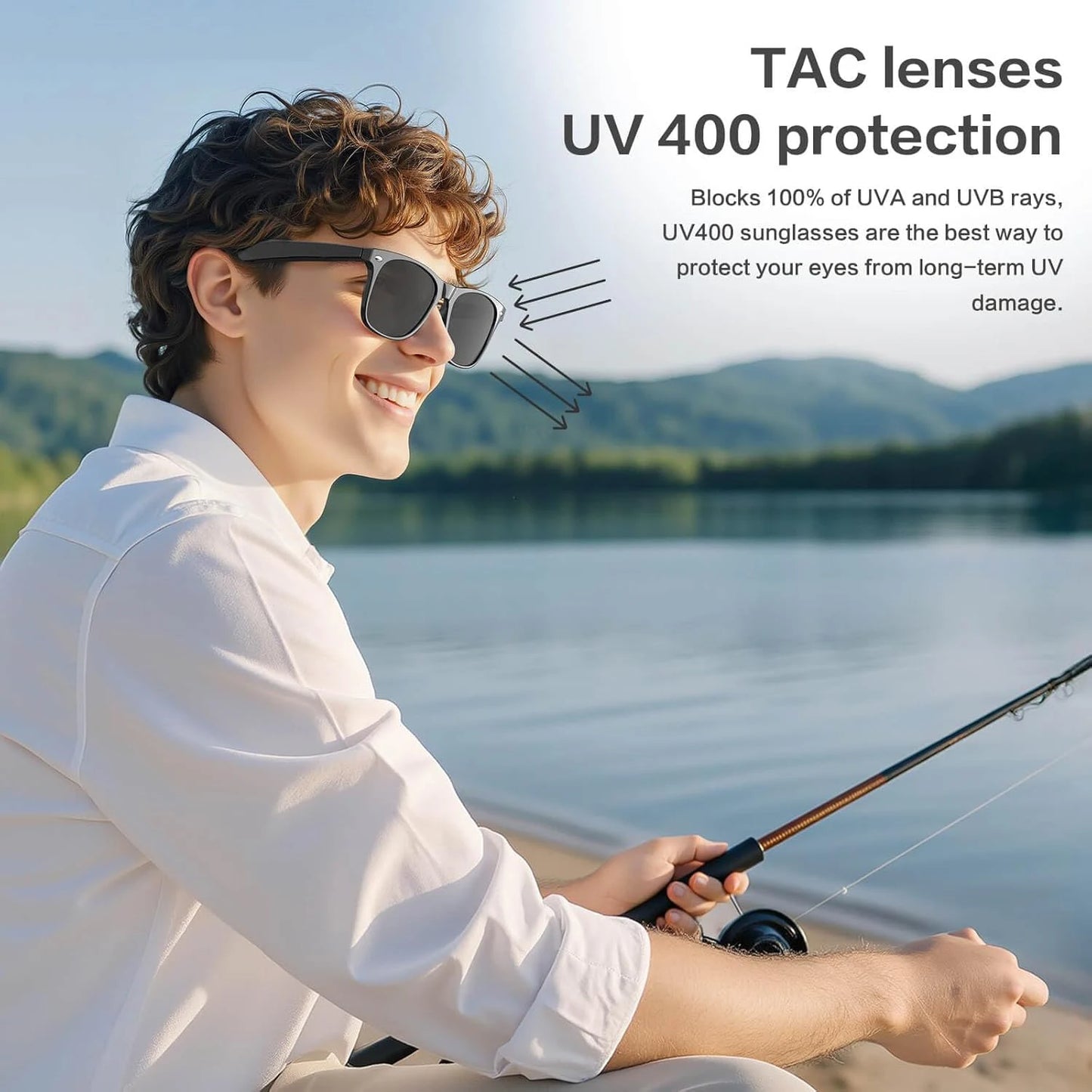 AI Smart Camera Glasses – Photo/Video Recording, Translation & Call Sunglasses (Waterproof)