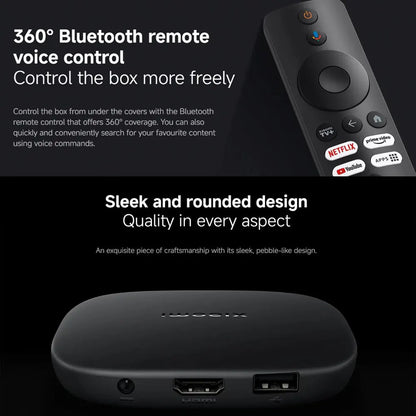 New Xiaomi TV Box S 3rd Gen,Google TV 4K UHD Media Player,Dolby Vision HDR10+ Smart Android TV Box, Google Assistant Set-Top Box