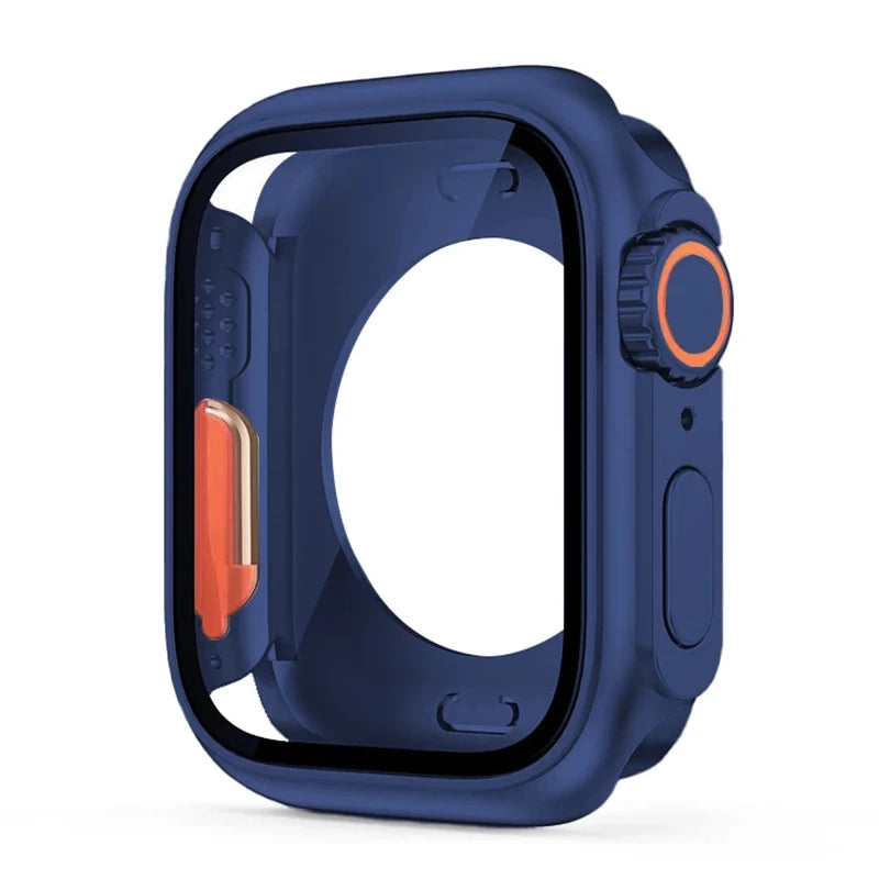 Apple Watch Bumper Case with Screen Protector – Hard PC Front & Rear Cover (40–45mm, Series Compatible)