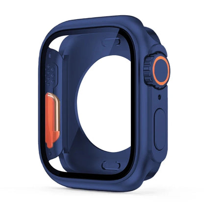 Apple Watch Bumper Case with Screen Protector – Hard PC Front & Rear Cover (40–45mm, Series Compatible)