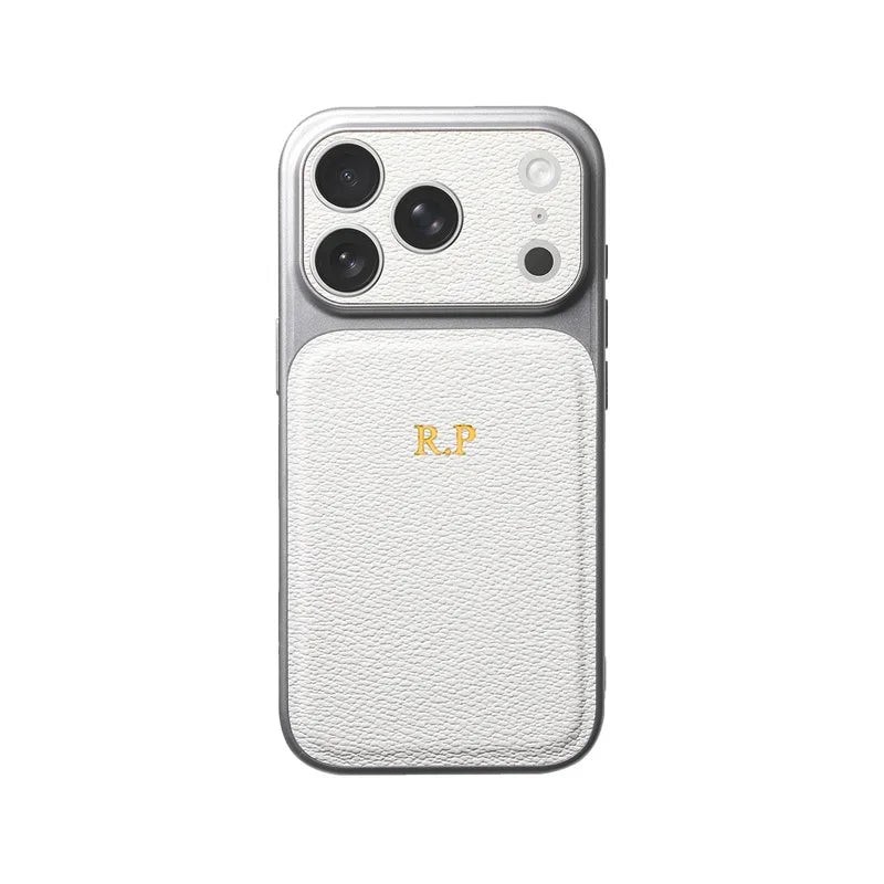 Personalise Gold Silver Initials Letter Leather Case For Iphone 15 14 13 17 pro max 14 16 Plus 17air Luxury Lens Protextion Case