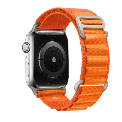 Nylon Alpine Strap for Apple Watch – Adjustable Sport Band (40–49mm, Ultra & Series Compatible)