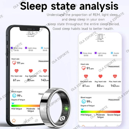 2026 Smart Ring – Heart Rate, Blood Pressure, Sleep & Motion Tracking, IP68 Waterproof