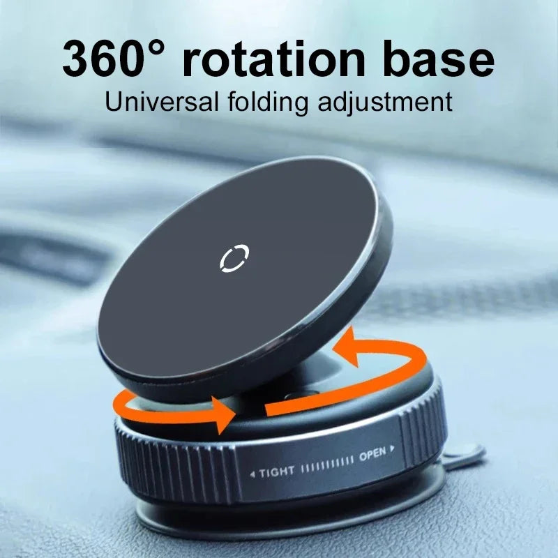 MagSafe Car Phone Holder – Magnetic Suction Cup Mount with 360° Rotation & Foldable Design