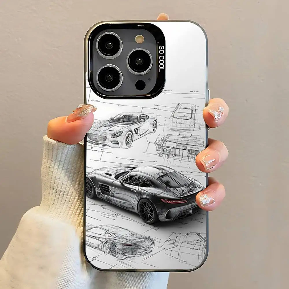 Cls 63 AMG Car M-Mer-cedes Phone Case For iPhone 16,15,14,13,12,11,Pro,Max,Plus,Mini,SE Anti Fall Black Matte Hard Bumper