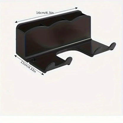 Wall-Mounted Hair Dryer Holder – No-Drill Bathroom Storage Rack