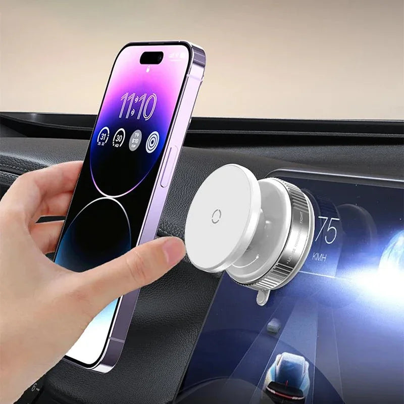 MagSafe Car Phone Holder – Magnetic Suction Cup Mount with 360° Rotation & Foldable Design