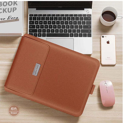 for Samsung Galaxy Book 4 5 Pro 360 Laptop Bag Flip Sleeve Stand Cable Belt Charger Mouse Pouch PU Antiwater Notebook Carry Case