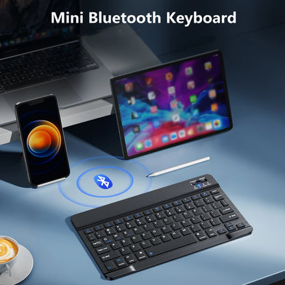 Mini Bluetooth Wireless Keyboard – Rechargeable for Laptop, Tablet & Phone (iOS/Android/Windows)