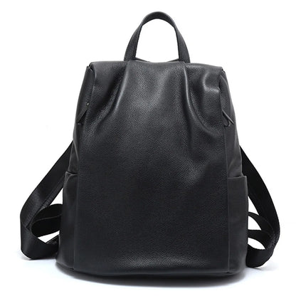 Zency Anti-Theft Genuine Leather Women’s Laptop Backpack