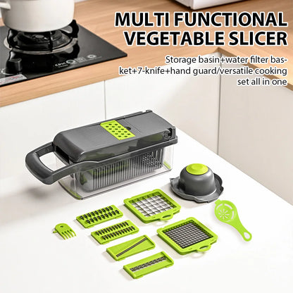 16-in-1 Vegetable Chopper & Slicer – Multifunction Food Cutter with Grater & Egg Separator