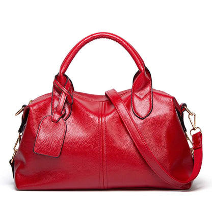 Simple Lychees Pattern Bostons Bag Shoulder Bag Wear-resistant Waterproof PU Bag Gift For Lovers Friends