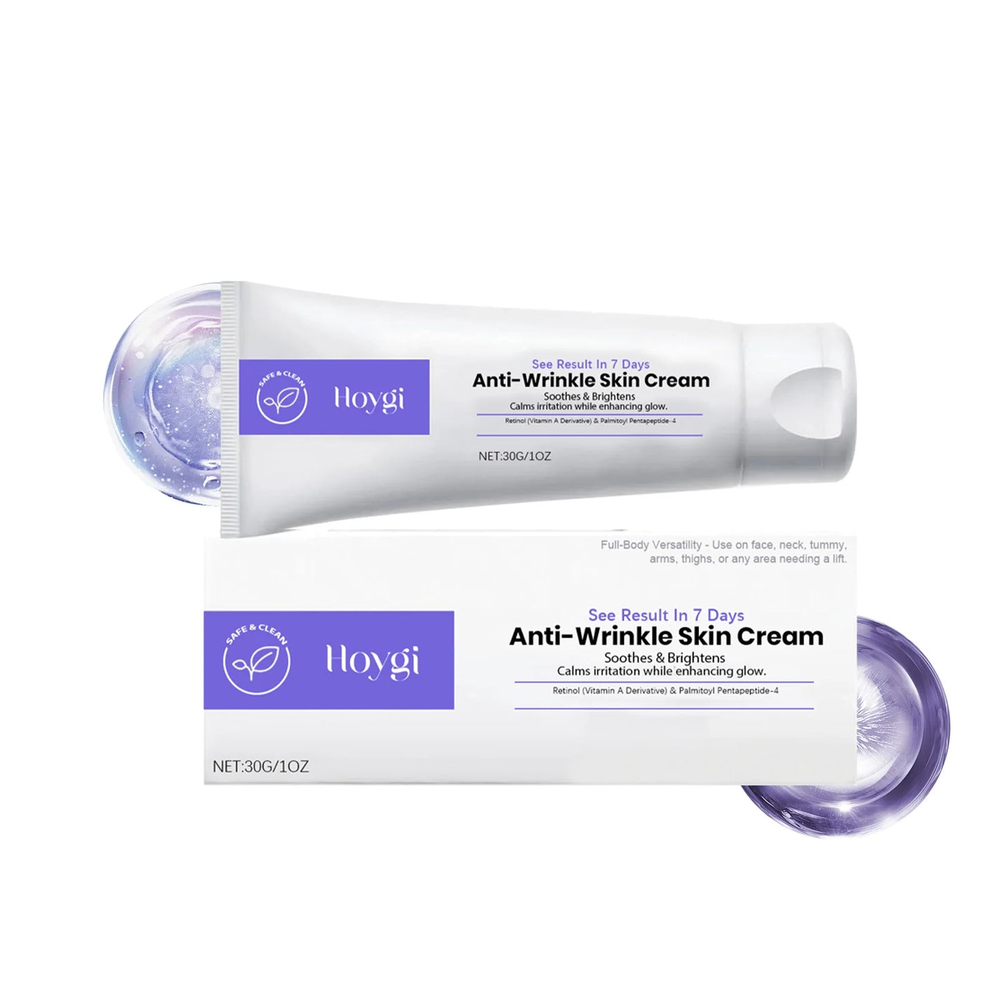 Hoygi Retinol Firming Night Cream for Face and Body Smooth Skin Oil Control Pore Refining Moisturizer for Dry Sensitive Skin 30g