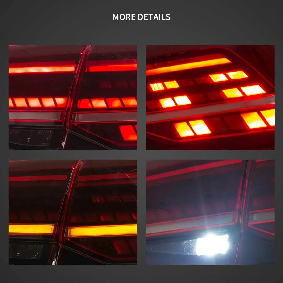 Full LED Sequential Tail Lights – VW Golf MK7/MK7.5 2013-2021, Waterproof & Anti-Fade