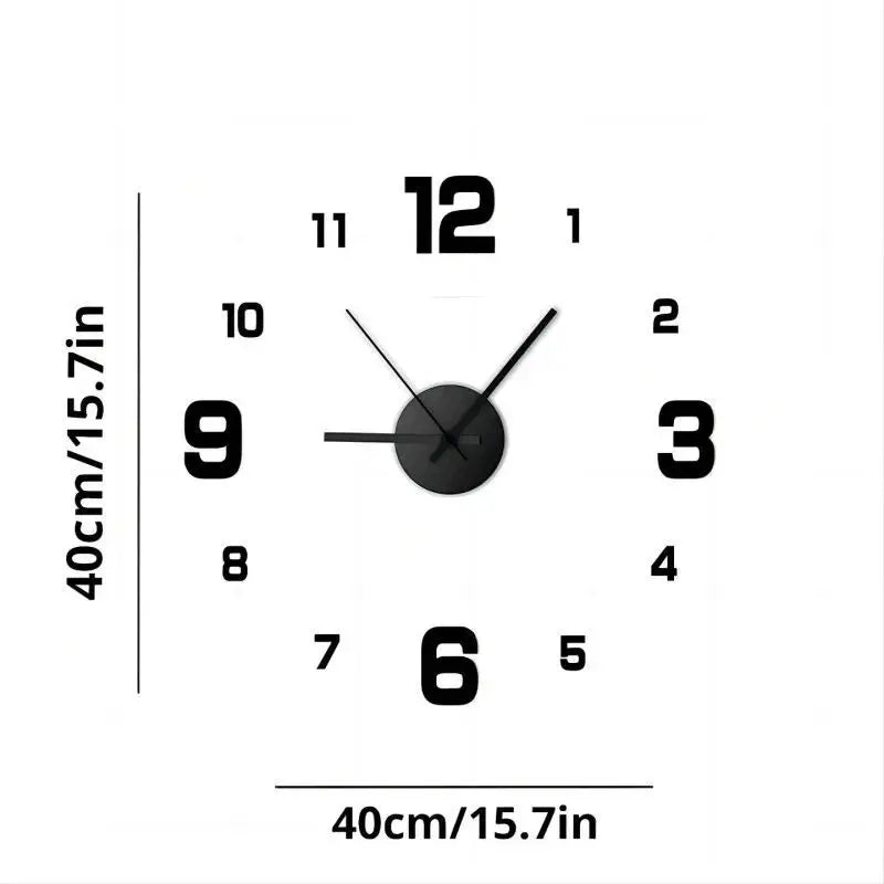 Creative Frameless DIY Wall Clock – Modern Silent Wall Decoration for Living Room & Office