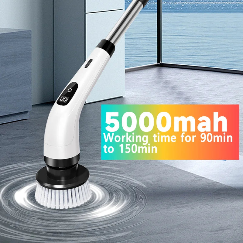 Cordless Household Spin Scrubber Kitchen Gadgets Hair Brushes Bathroom Broom Toilet  Multipurpose Cleaning Brush  Electric Mops
