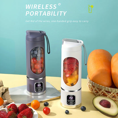 Portable Electric Juicer 450ml – USB Rechargeable Mini Blender Bottle for Travel & Home