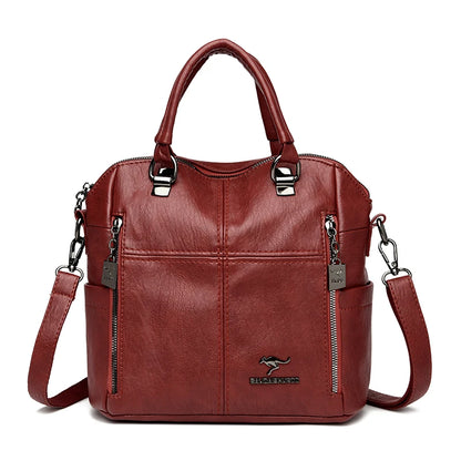 Hot Sale High Quality Leather Backpack Women Shoulder Bags Multifunction Travel Backpack School Bags for Girls Bagpack Mochila