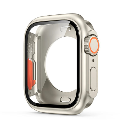 Apple Watch Bumper Case with Screen Protector – Hard PC Front & Rear Cover (40–45mm, Series Compatible)