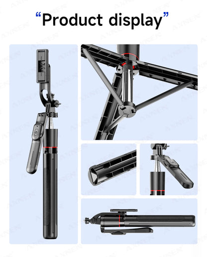 F16 Selfie Stick Tripod – 170cm Extendable with Bluetooth Remote & 360° Rotation