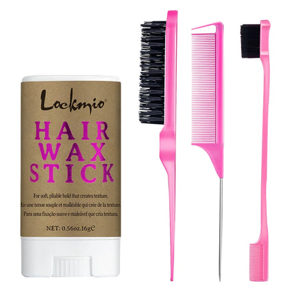 LOCKMIO Hair Wax Stick – Anti-Frizz Styling Wax for Flyaways & Wigs (Long-Lasting Hold)
