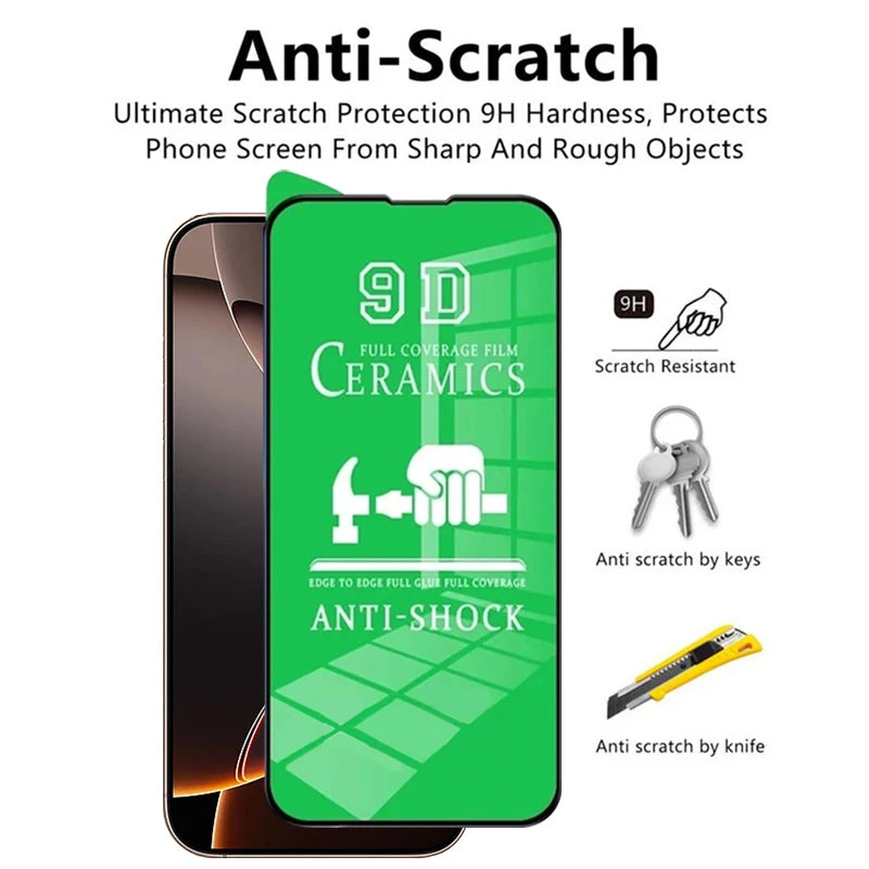 4PCS Ceramic Screen Protector for iPhone – Clear Protective Film