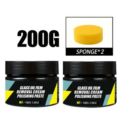 Car Glass Polish & Coating Kit – Windshield Oil Film Remover & Hydrophobic Rain Repellent