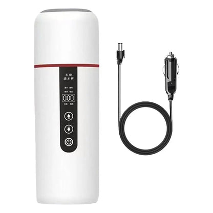 Portable Car Heating Cup 500ML – Smart Electric Travel Kettle with OLED Display