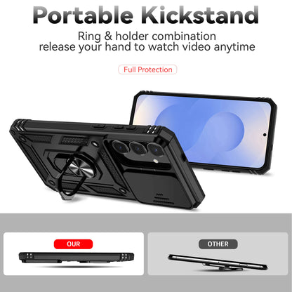 Armor Case For Samsung Galaxy S25 FE S25Edge A17 A07 A56 A26 A36 A16 A06 S25FE Coque Ring Holder Shockproof Lens Protect Cover