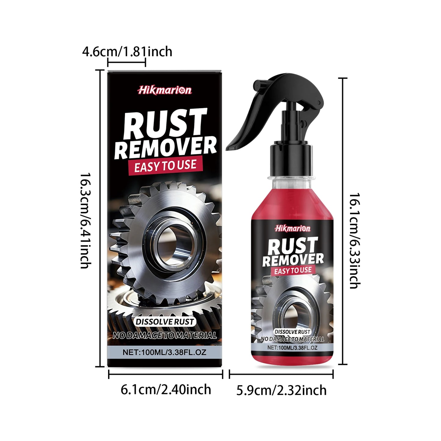 Car Wheel Rim Cleaner – Multi-Purpose Rust & Iron Remover Chrome Care Spray