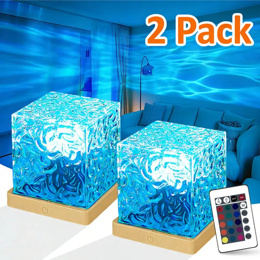 Ocean Wave Aurora Projector – 16 Colors, Remote Control, Auto Rotating Night Light
