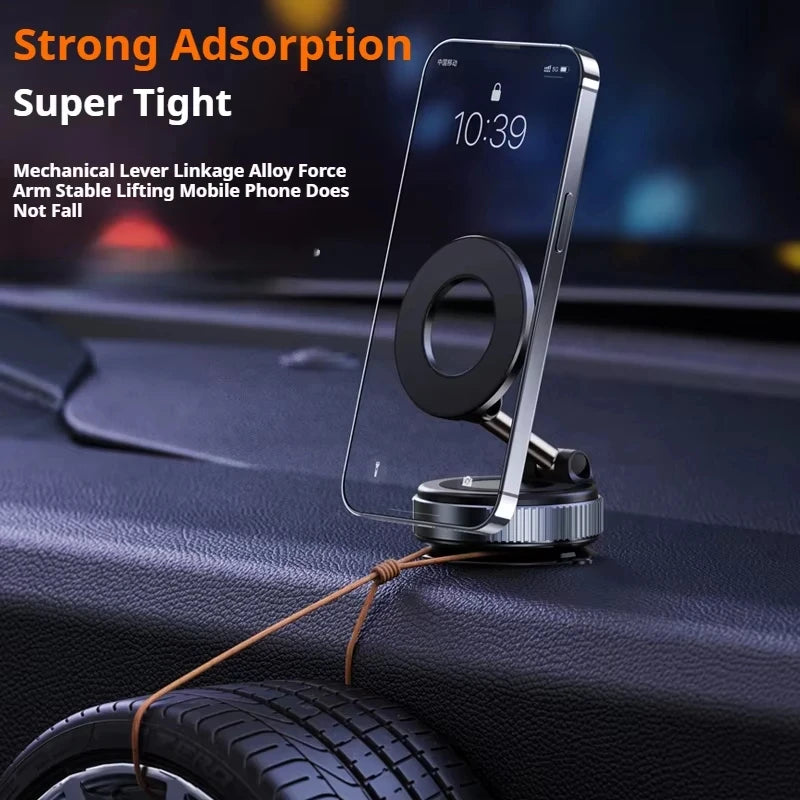 MagSafe Car Phone Holder – Magnetic Suction Cup Mount with 360° Rotation & Foldable Design