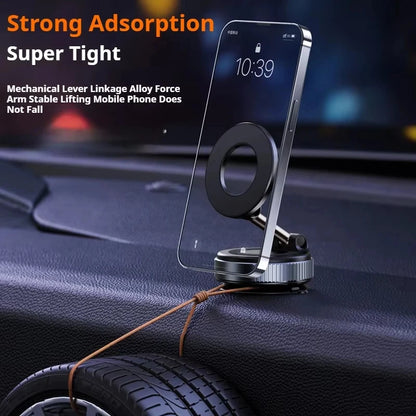 MagSafe Car Phone Holder – Magnetic Suction Cup Mount with 360° Rotation & Foldable Design