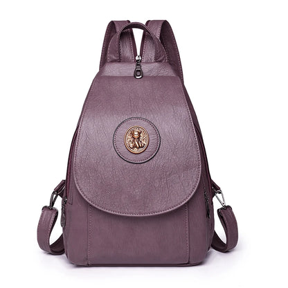 2024 Luxury Leather Large Capacity Backpack – Fashion Designer Travel & Book Bag
