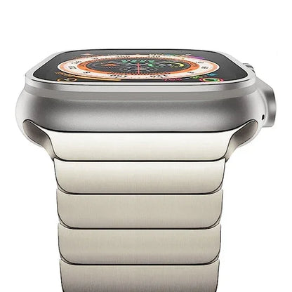 Titanium Color Strap for Apple Watch Band Ultra 2 49mm 45mm 44mm 42mm 41mm 40mm Stainless Steel Bracelet IWatch 9 8 7 6 SE 5 4