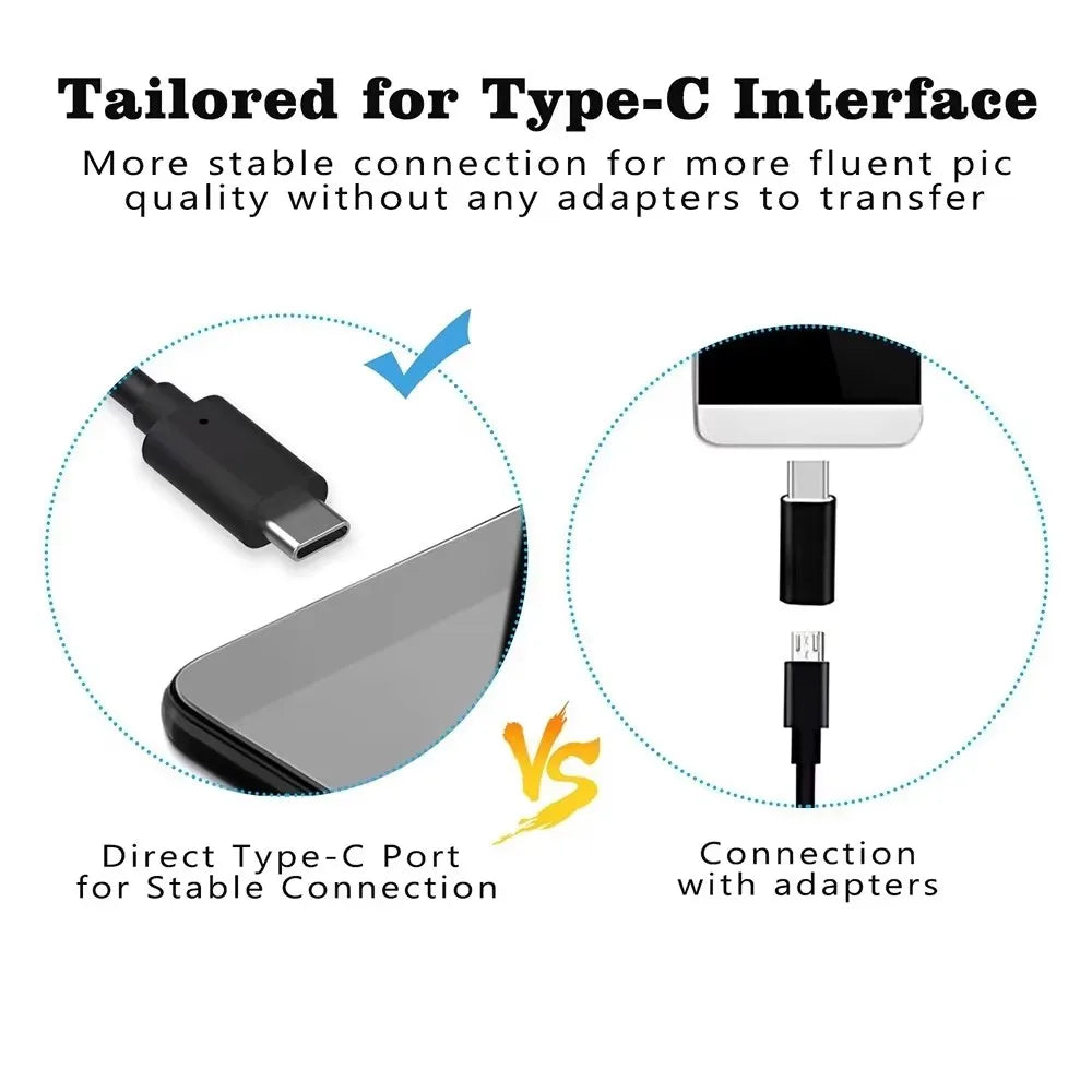 Type-C Endoscope Camera 5.5/7.0mm – Waterproof Inspection Borescope with LED for Android & PC