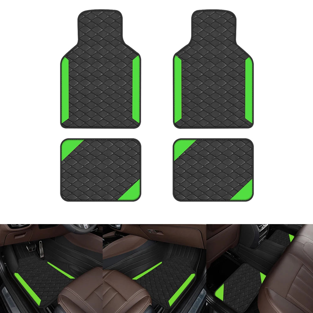 4pcs Luxury Car Floor Mats (Non-Slip & Durable)