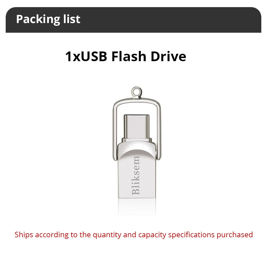 Bliksem 2-in-1 USB Flash Drive – Type-C & USB Storage (32GB/64GB/128GB)