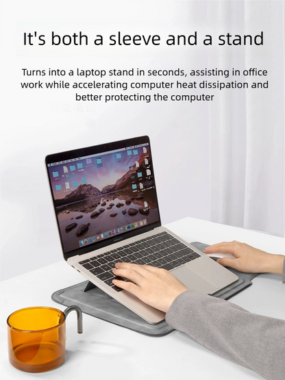 Laptop Sleeve Case 13 14 15 15.6 16Inch For Huawei HP DELL Bag For Macbook Air Pro 13 13.6 M4 Notebook Case with stand Men Women
