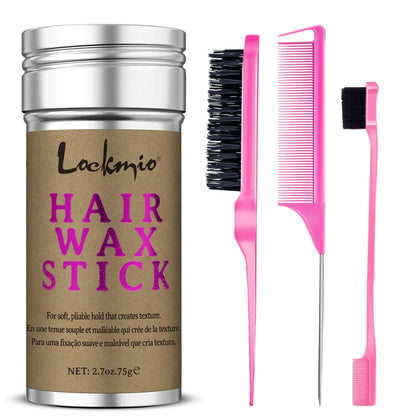 LOCKMIO Hair Wax Stick – Anti-Frizz Styling Wax for Flyaways & Wigs (Long-Lasting Hold)