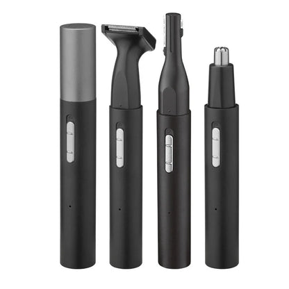 3-in-1 Electric Nose Hair Trimmer – USB Rechargeable Eyebrow & Facial Hair Remover (Aluminum Body)