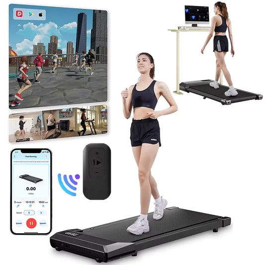 Superun Walking Pad Treadmill, 2.2HP Walking Treadmills for Home, 2 in 1 Portable Under Desk Treadmill