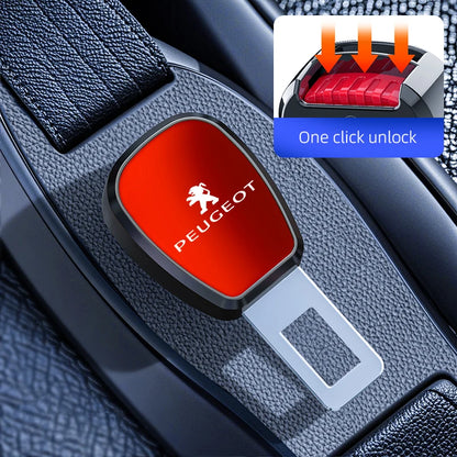 Car Seat Belt Extend Alloy Fastener Safety Strap Buckle Extender For New Peugeot 206 208 207 3008  106 406 407 307 301 408 5008
